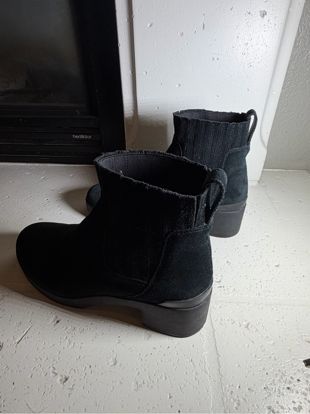 Abeo Black Suede Chelsea Ankle Boots